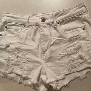 American Eagle Super Stretch White Shorts
